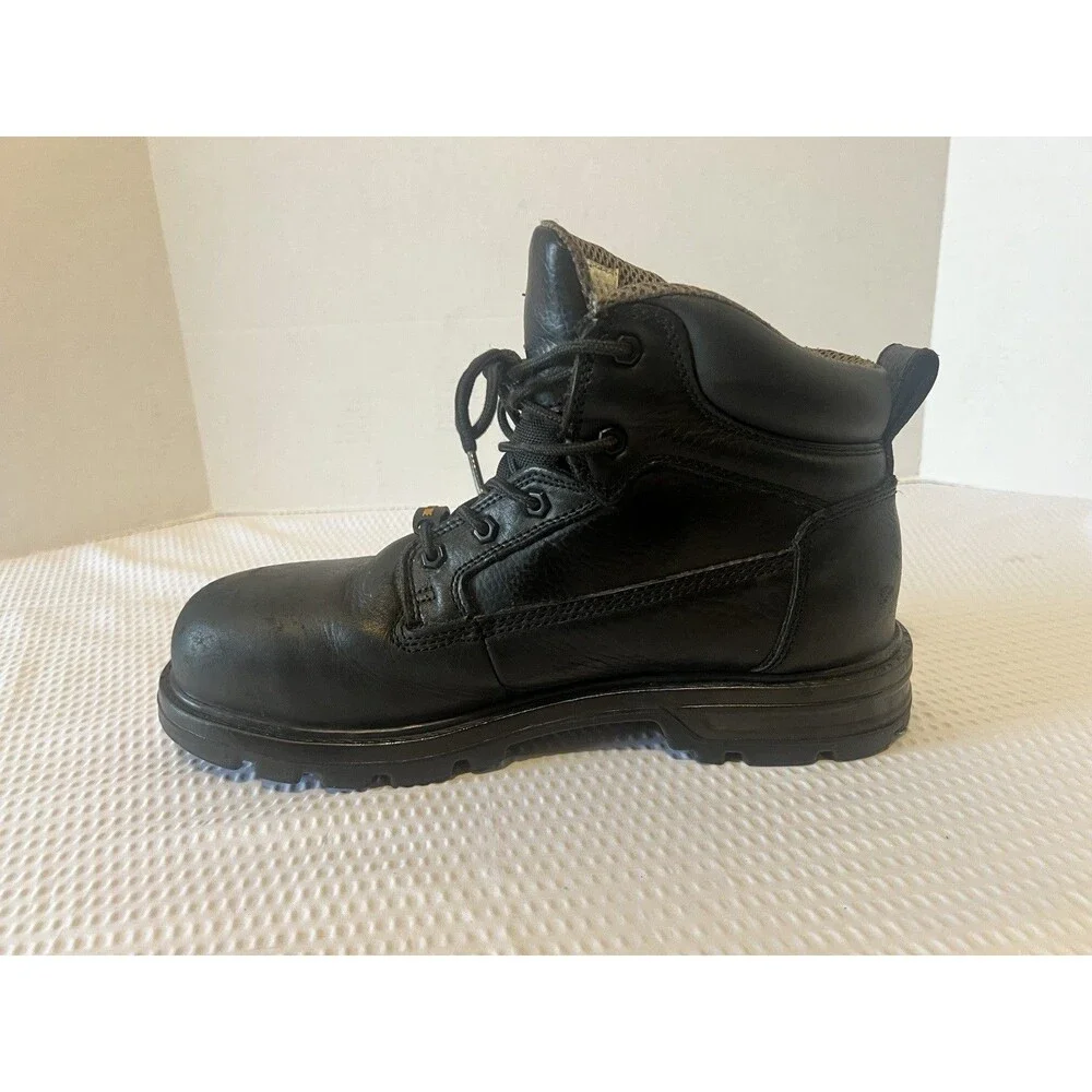 Men's Smith's American Steel Toe  Black Waterproof Work Boots, Size 12